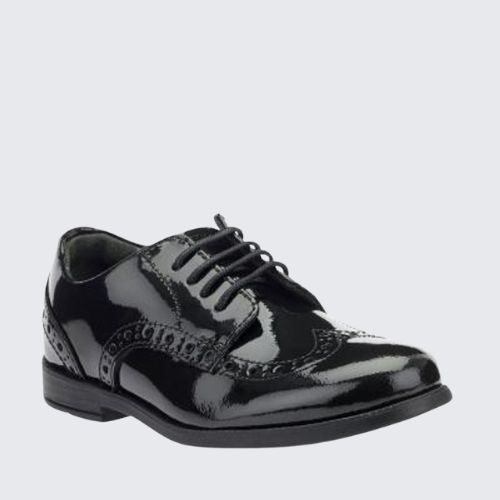 START RITE BROGUE SNR BLACK PATENT