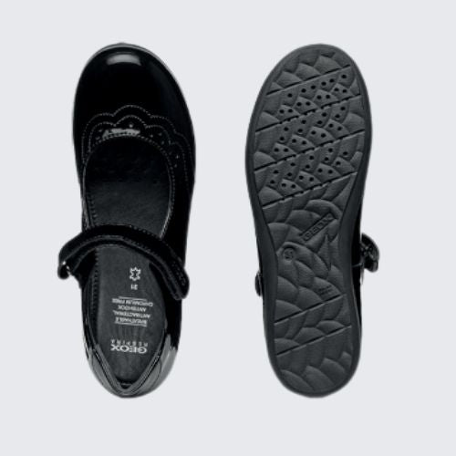 GEOX J IBERIDE J46MDG 00066 C9999 BLACK PATENT
