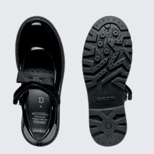 GEOX J CASEY J1620E 000HH C9999 BLACK PATENT
