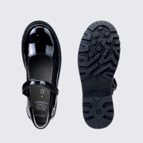GEOX CASEY J6420P 000HH C9999 BLACK PATENT