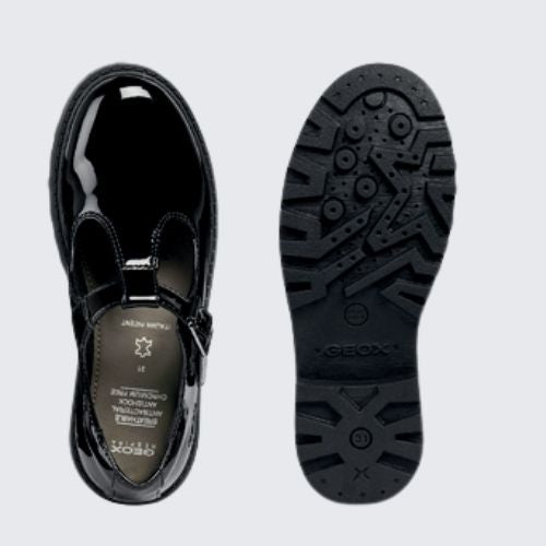 GEOX CASEYJ8420E 000HH C9999 BLACK PATENT