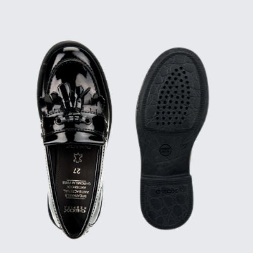 GEOX JR AGATA J4449A 00066 C9999 BLACK PATENT
