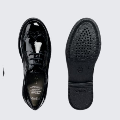 GEOX AGATA J8449D 00066 C9999 BLACK PATENT