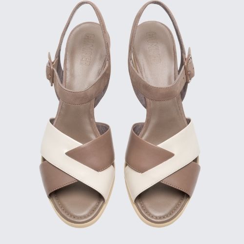 CAMPER KARA K200558-002 BROWN+CREAM