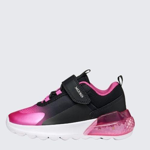 GEOX  J56LZA 02A9J C0922 BLACK/FUCHSIA