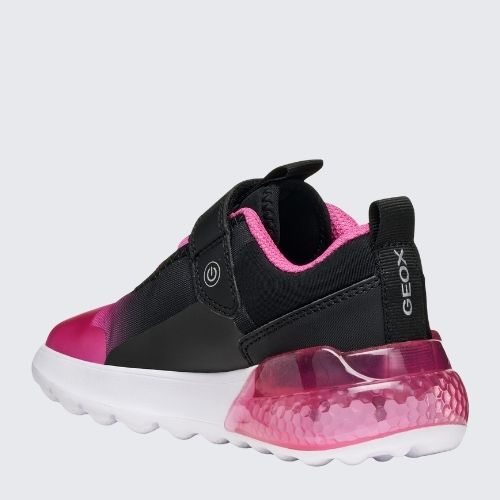 GEOX  J56LZA 02A9J C0922 BLACK/FUCHSIA