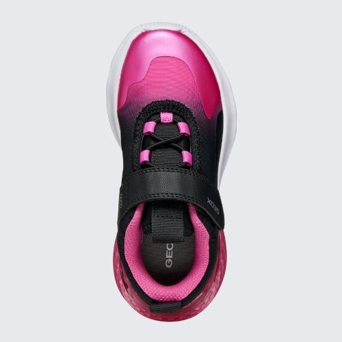 GEOX  J56LZA 02A9J C0922 BLACK/FUCHSIA