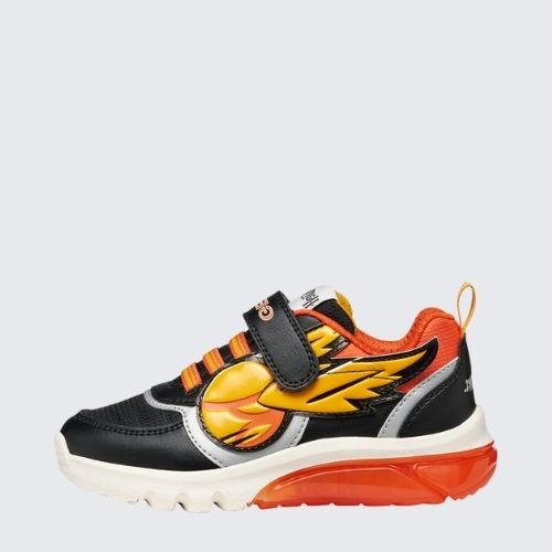 GEOX J56LYA 02A9J C0038 BLACK+ORANGE
