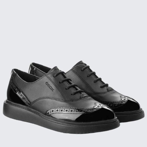 GEOX J744FE 043HH C9999 BLACK+PATENT