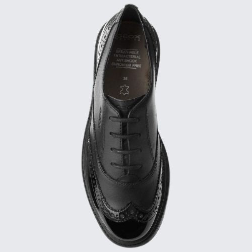 GEOX J744FE 043HH C9999 BLACK+PATENT