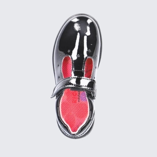 RICOSTA SCARLETT BLACK PATENT